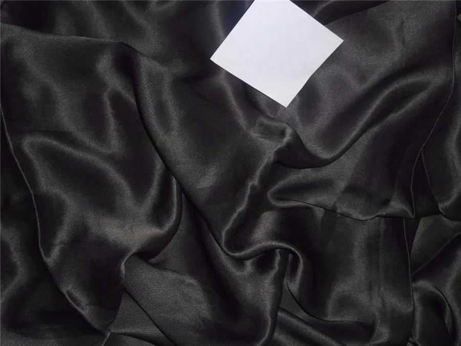 100% PURE SILK SATIN FABRIC 130 GRAMS ASH colour 44&quot; wide