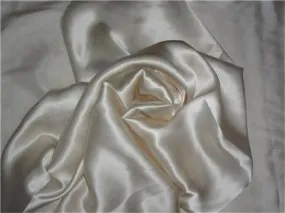 100% PURE SILK SATIN FABRIC 80 GRAMS IVORY CREAM COLOR 44" wide B2#49[1]