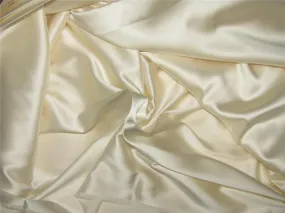 100% Silk LYCRA Satin fabric 80 gms 44" WIDE - available in 2 colors ivory cream and white ivory