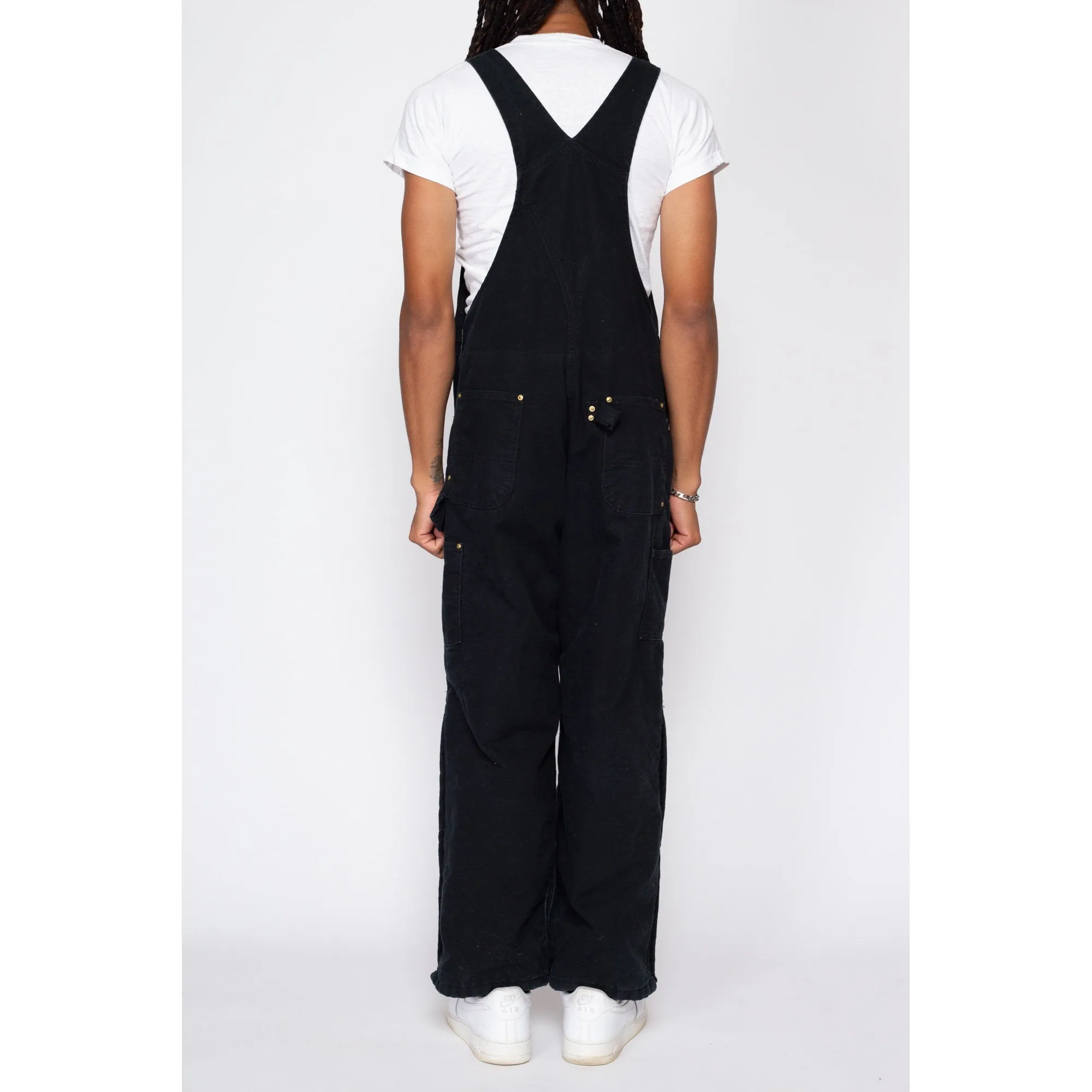 38x30 90s Carhartt Made In USA Black Insulated Overalls