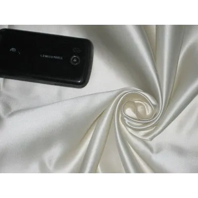 40 MOMME SILK PLATINIUM Reversible SATIN FABRIC PEARLWhite 54&quot; WIDE dyeable