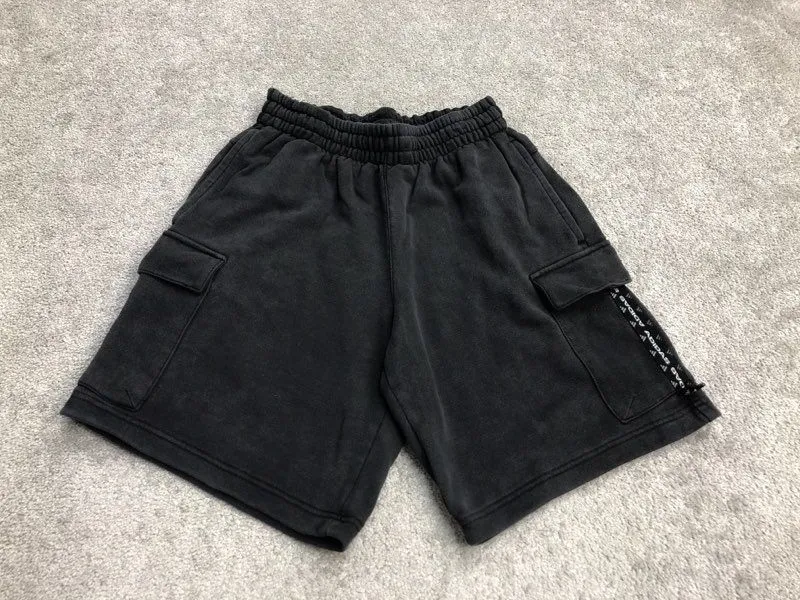 Adidas Shorts Men Small Black Sweat Cargo Shorts Running Jogging Lightweight