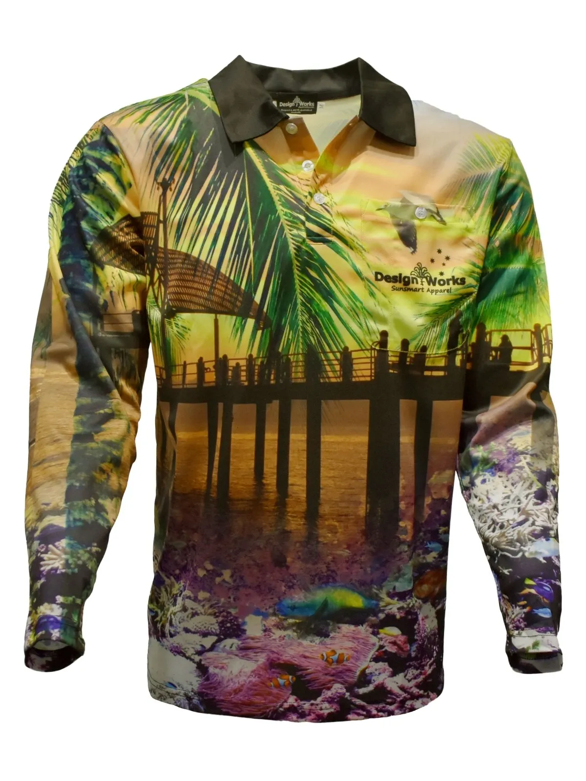 Adult Long Sleeve Sun Safe Fishing Shirts - Design Works