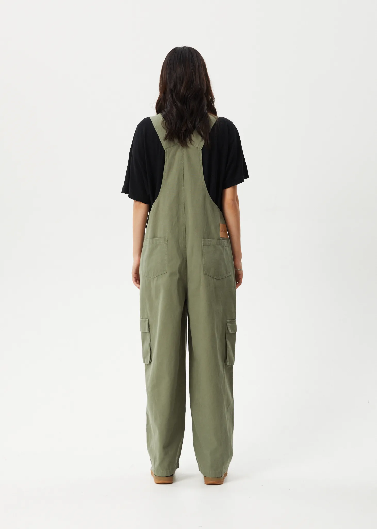 AFENDS Womens Fraser - Utility Overalls - Olive