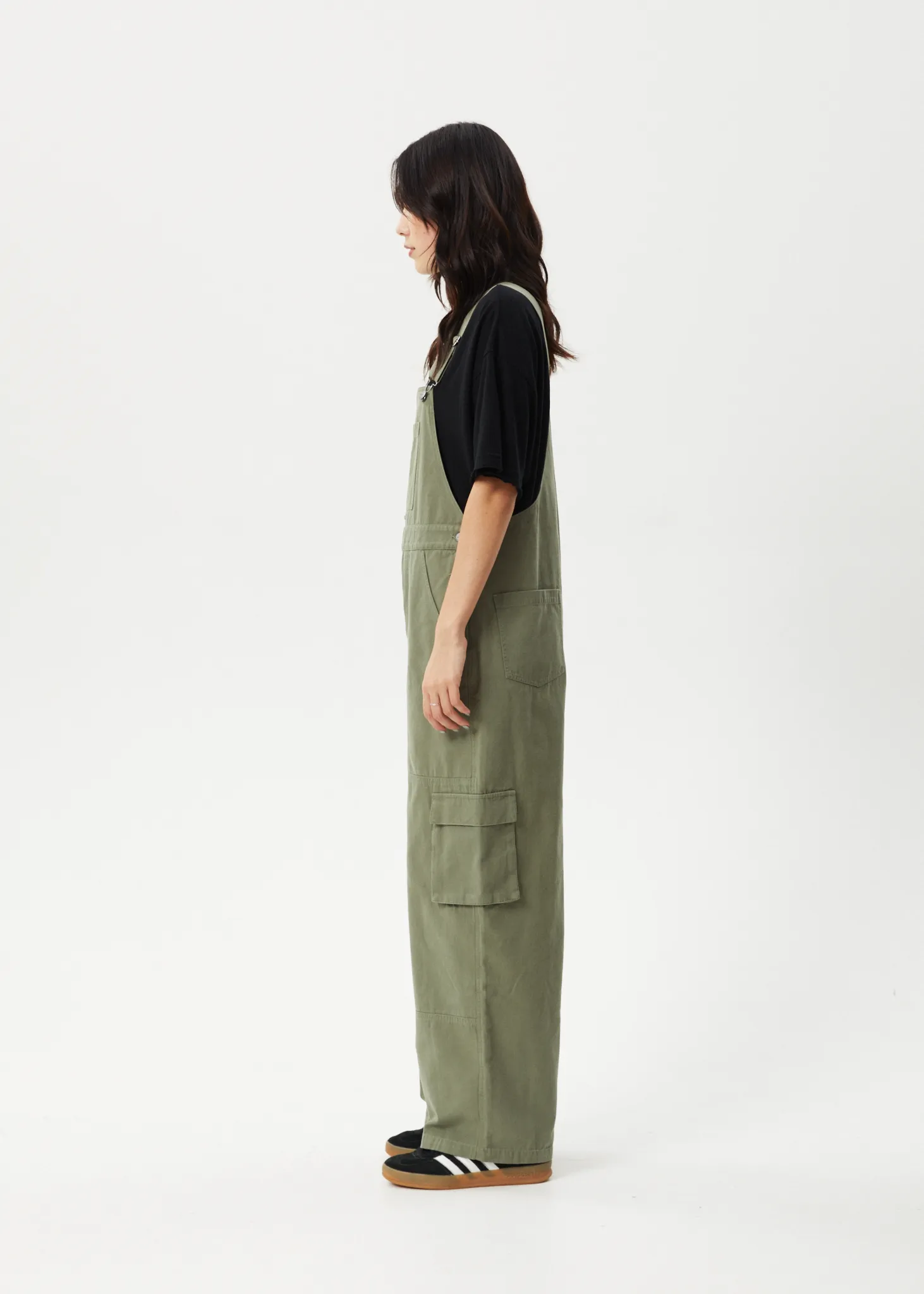 AFENDS Womens Fraser - Utility Overalls - Olive