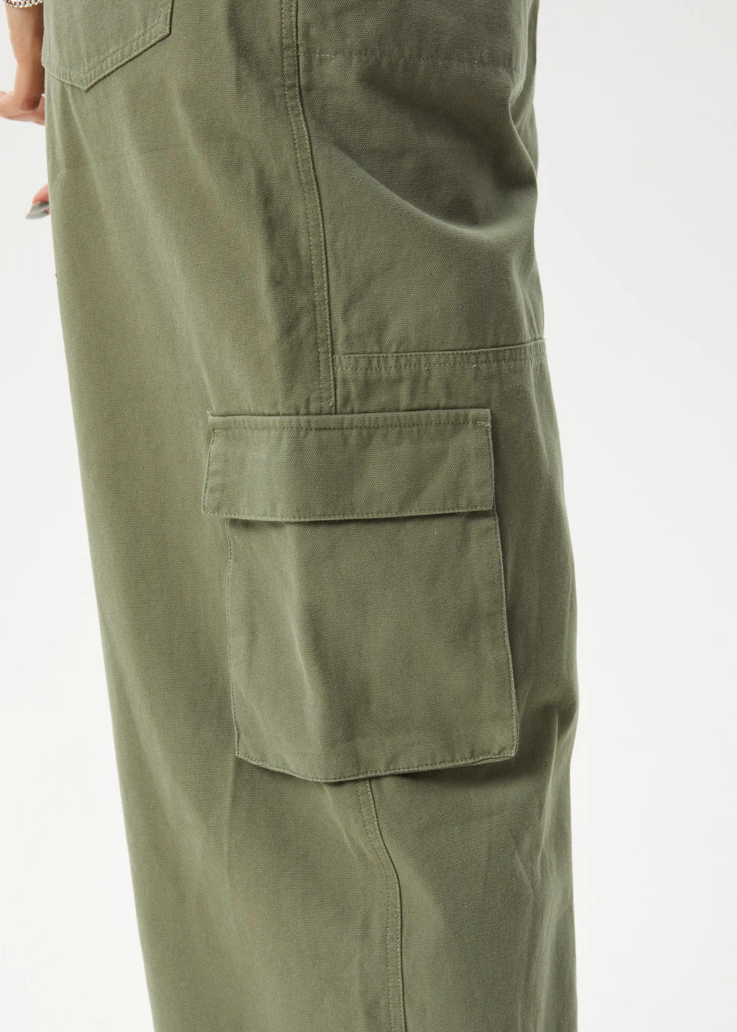 AFENDS Womens Fraser - Utility Overalls - Olive