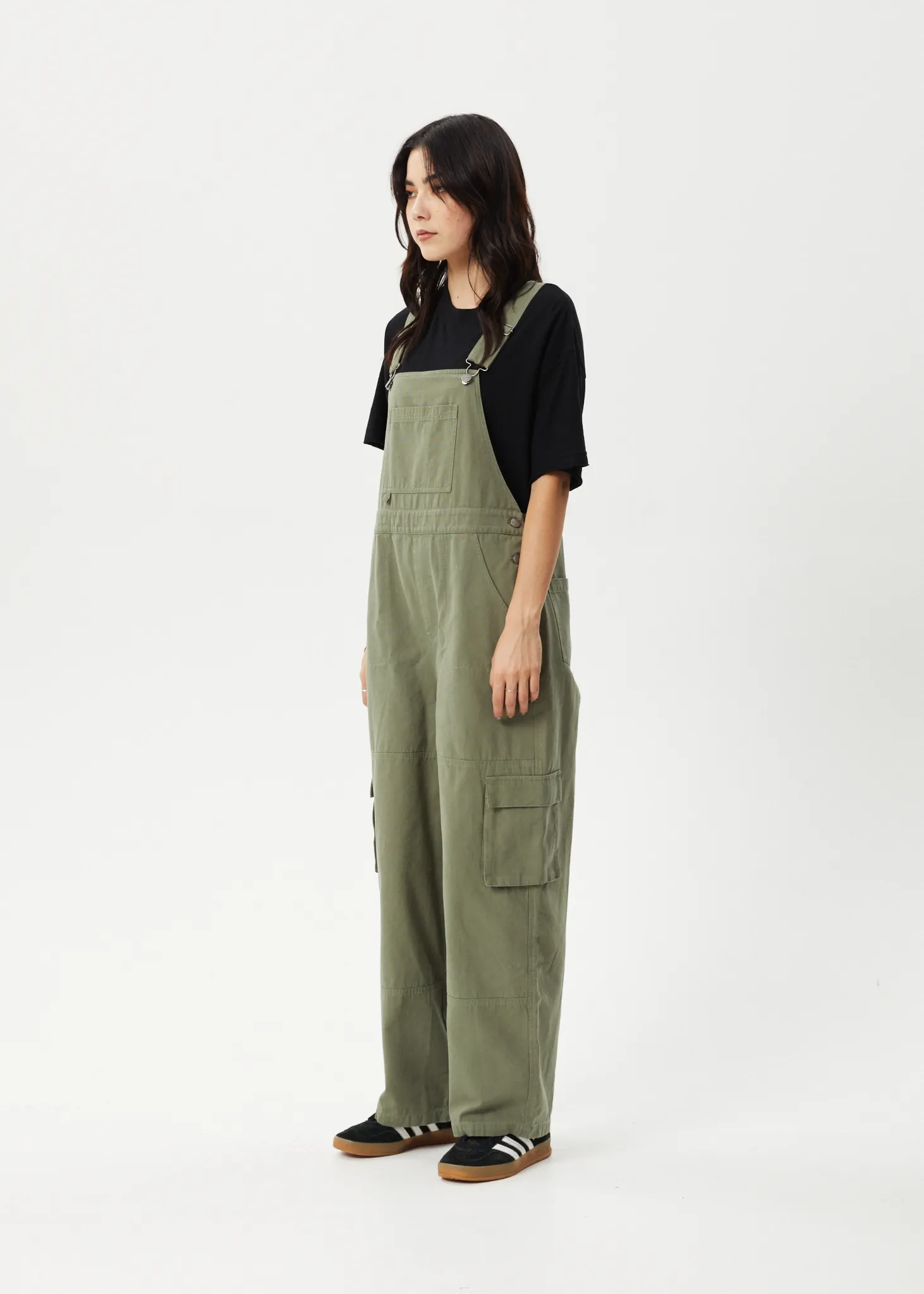 AFENDS Womens Fraser - Utility Overalls - Olive