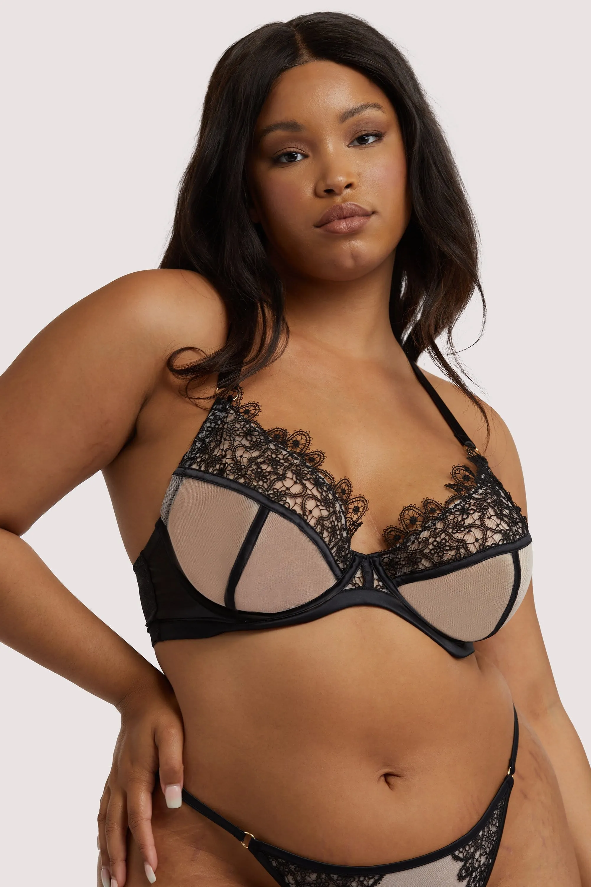 Anaise Black Racer Back Balcony Bra