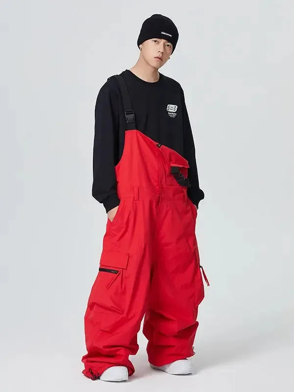 Baggy Snow Ski Bibs Oversized Outdoor Sports Overalls Pants