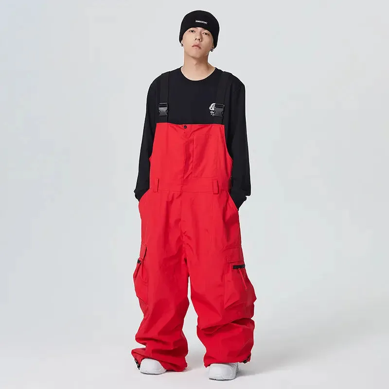 Baggy Snow Ski Bibs Oversized Outdoor Sports Overalls Pants