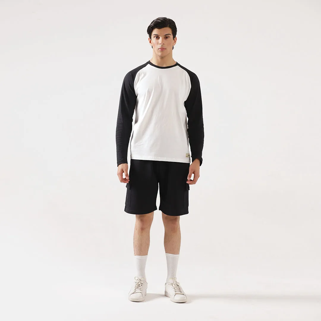 Black Cargo Relax Fit Shorts