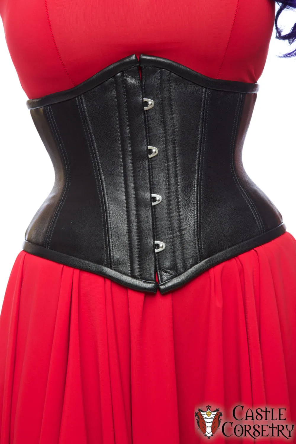 Black Leather Waist Cincher