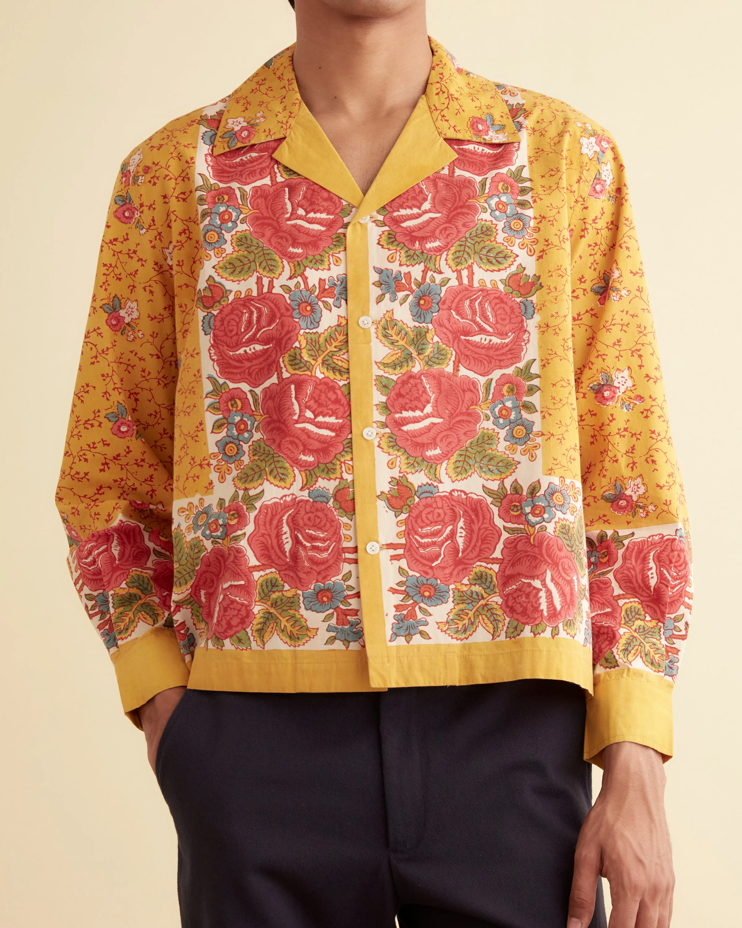 Blooming Border Long Sleeve Shirt