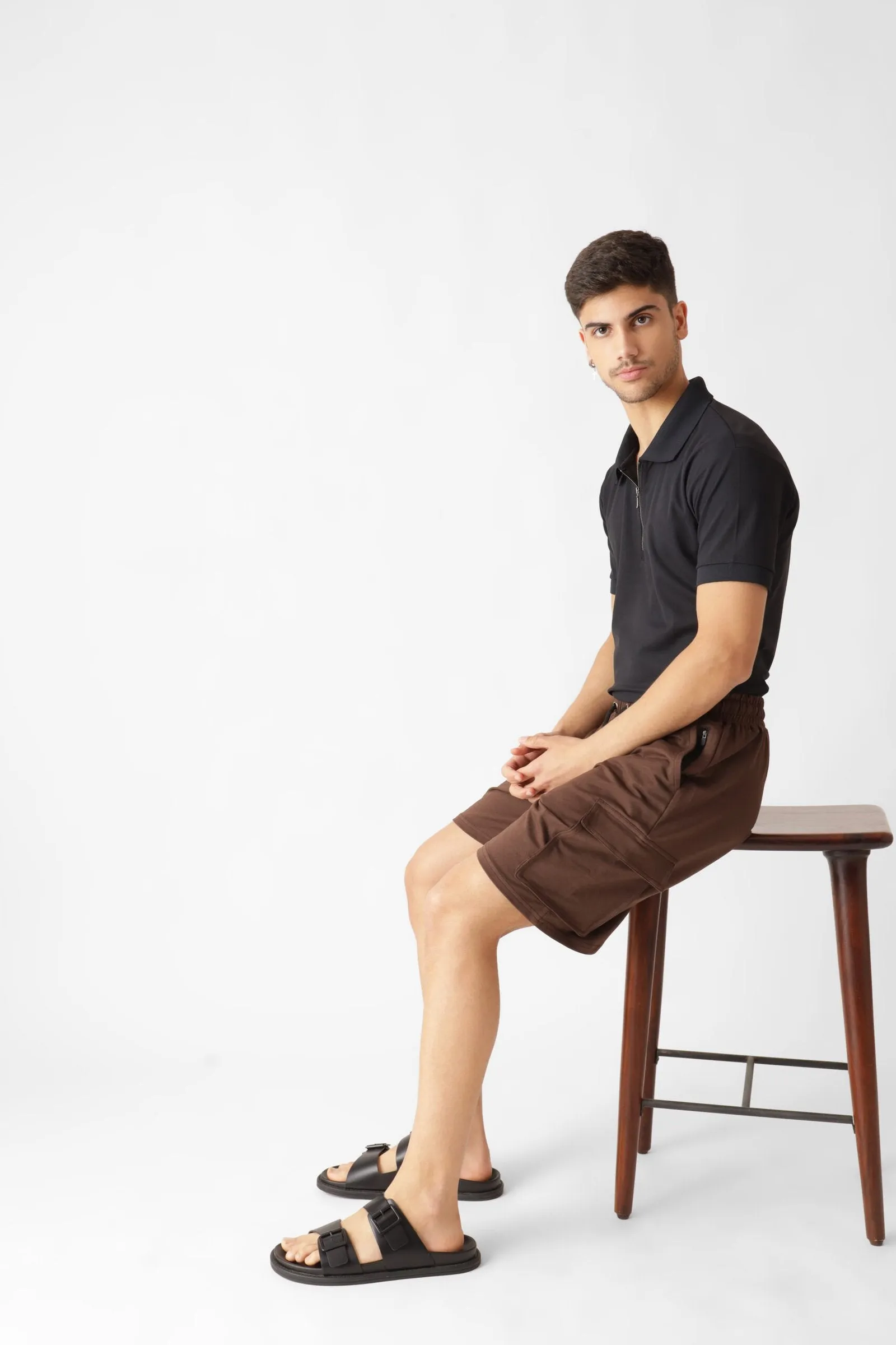 Brown Cargo Shorts for Men