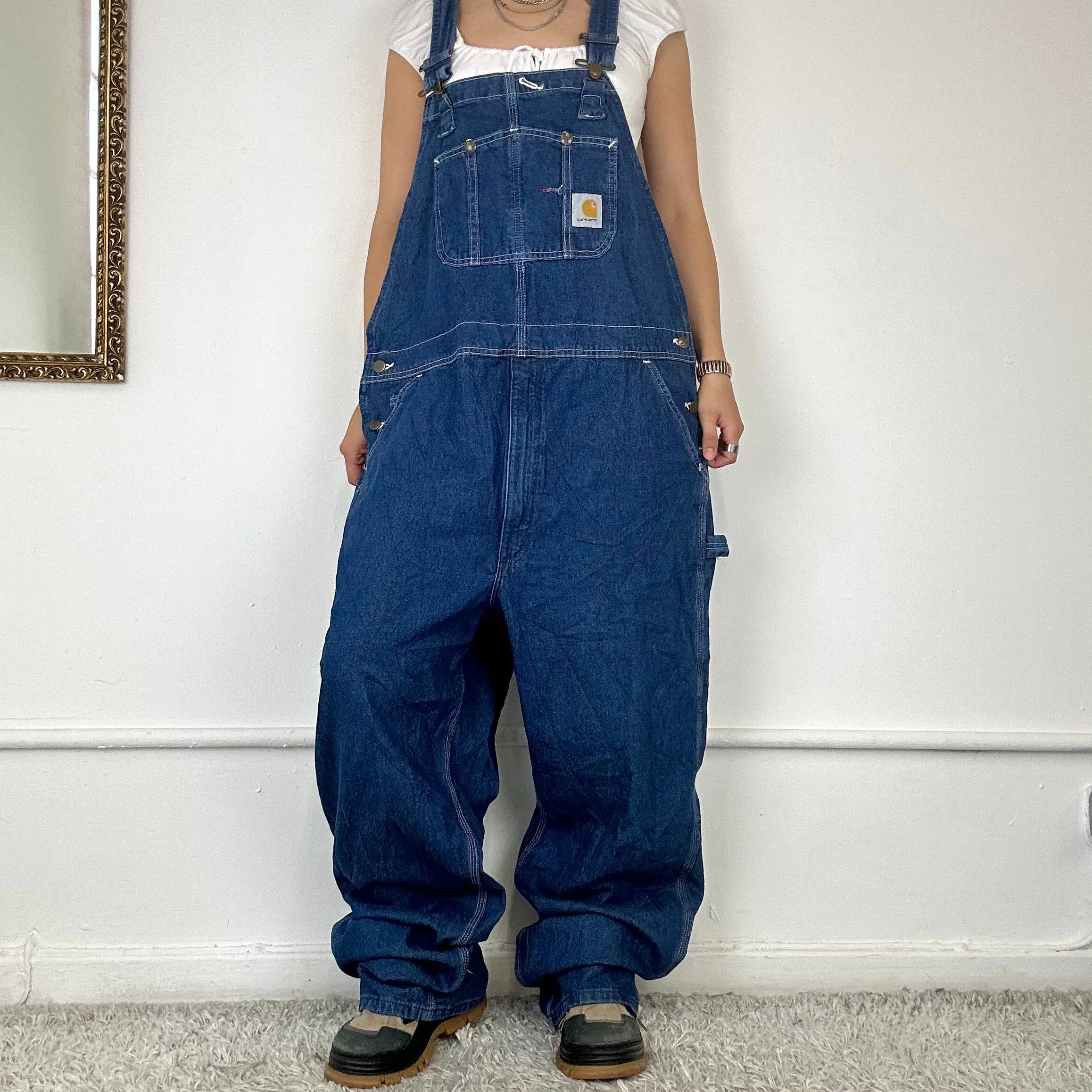 carhartt denim dungarees