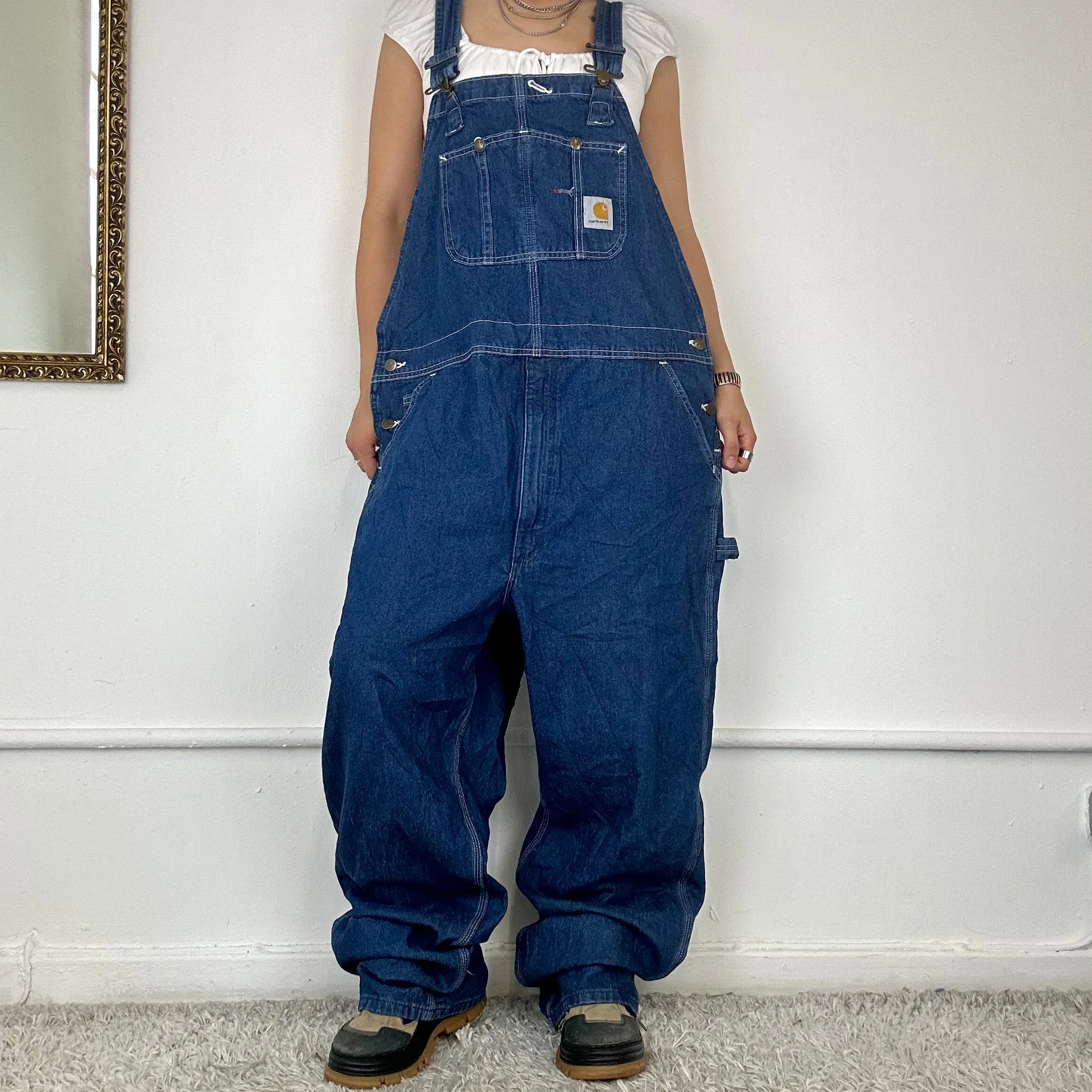 carhartt denim dungarees