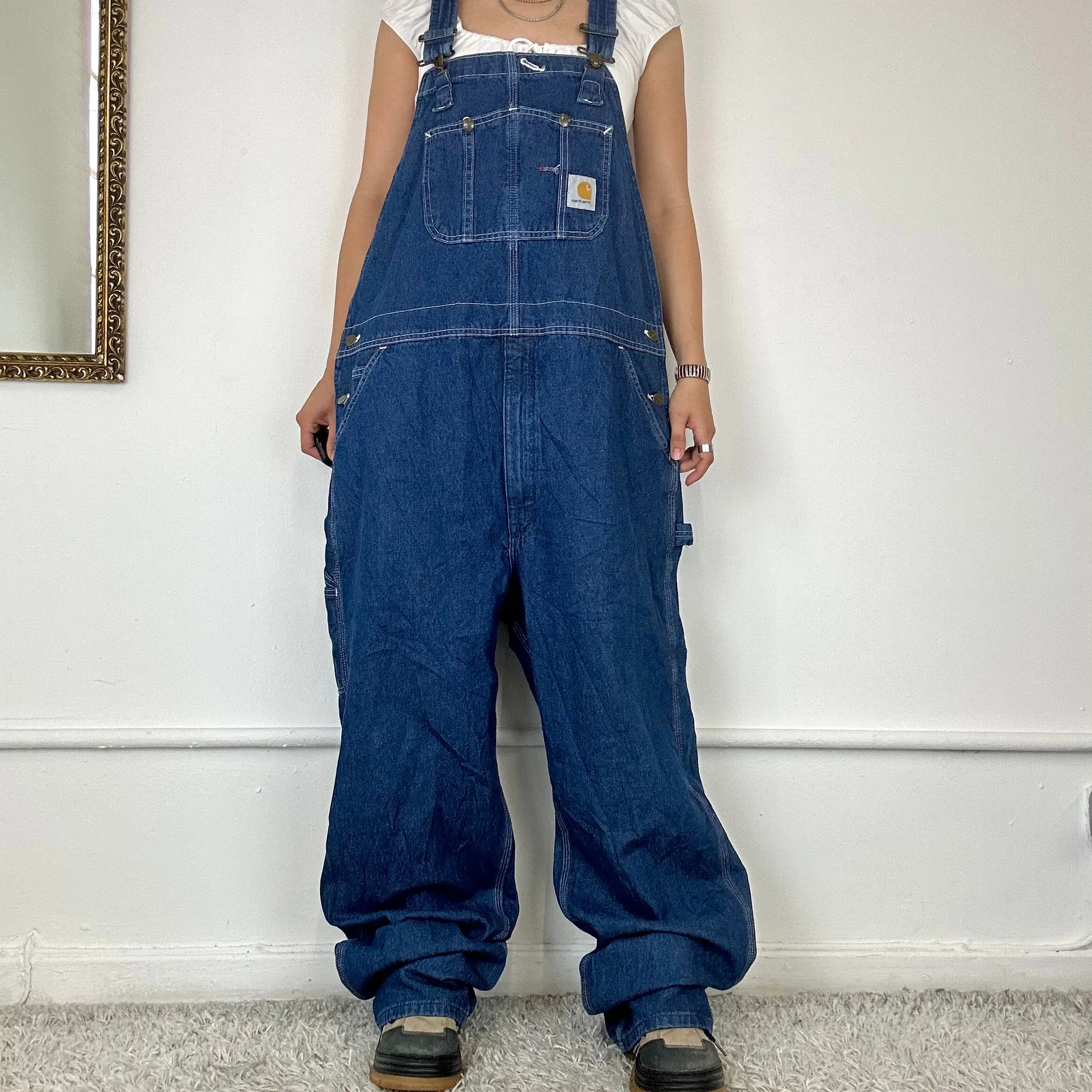 carhartt denim dungarees