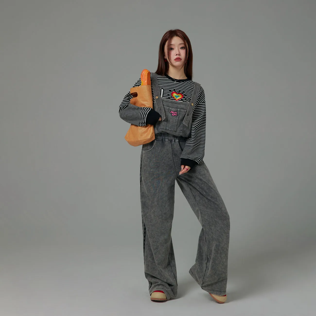 Chuu Baggy Cotton Overalls