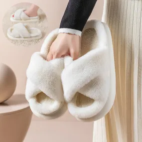 CozyTwist: Criss Cross Cloud Slippers