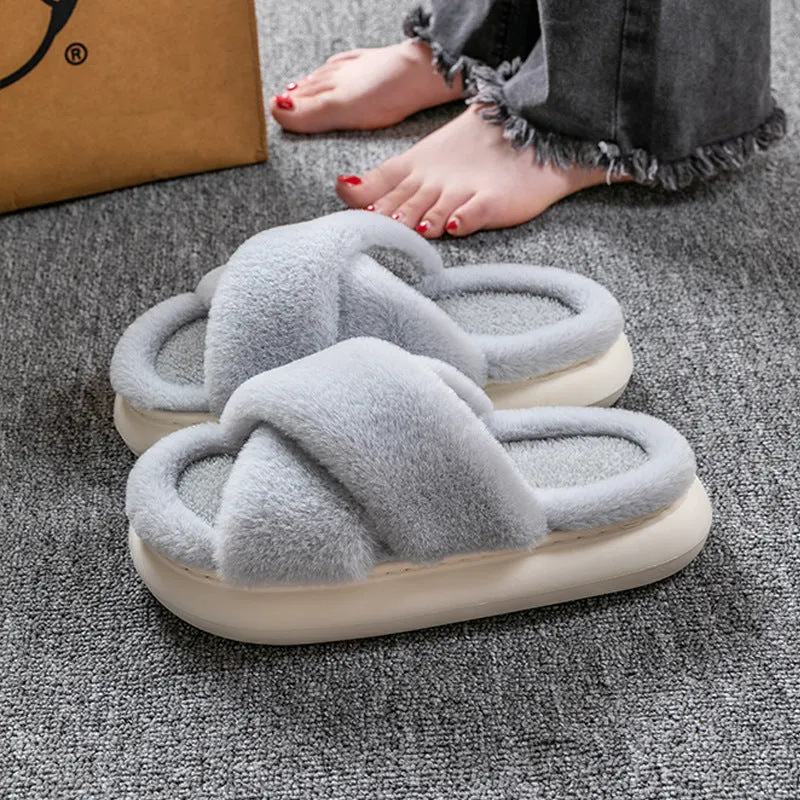 CozyTwist: Criss Cross Cloud Slippers