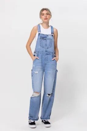 [Dylan] Medium Wash Baggy Overalls