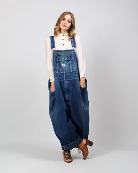 Faded Baggy Work Wear Overalls