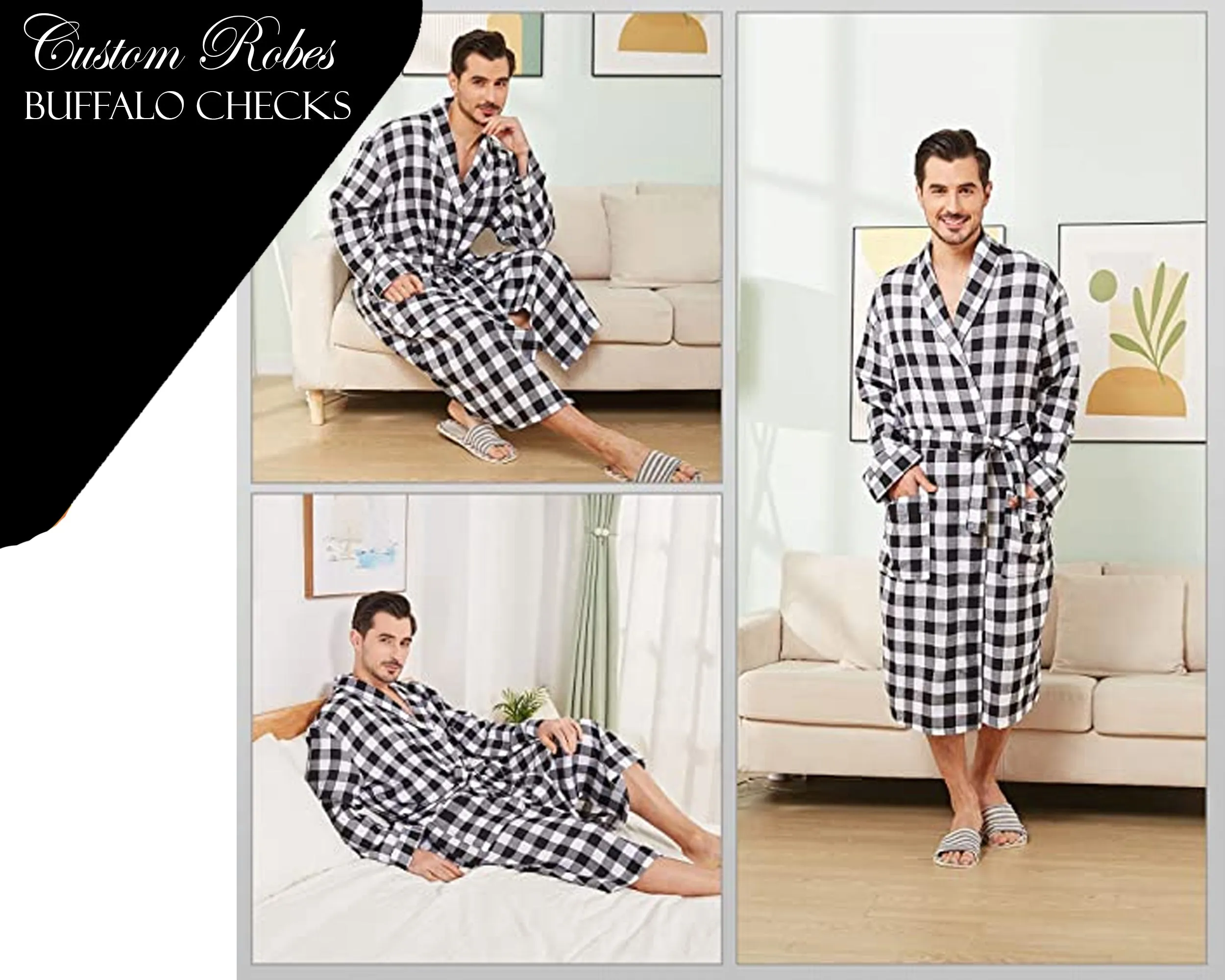 Flannel Checks Robe | Flannel Robes