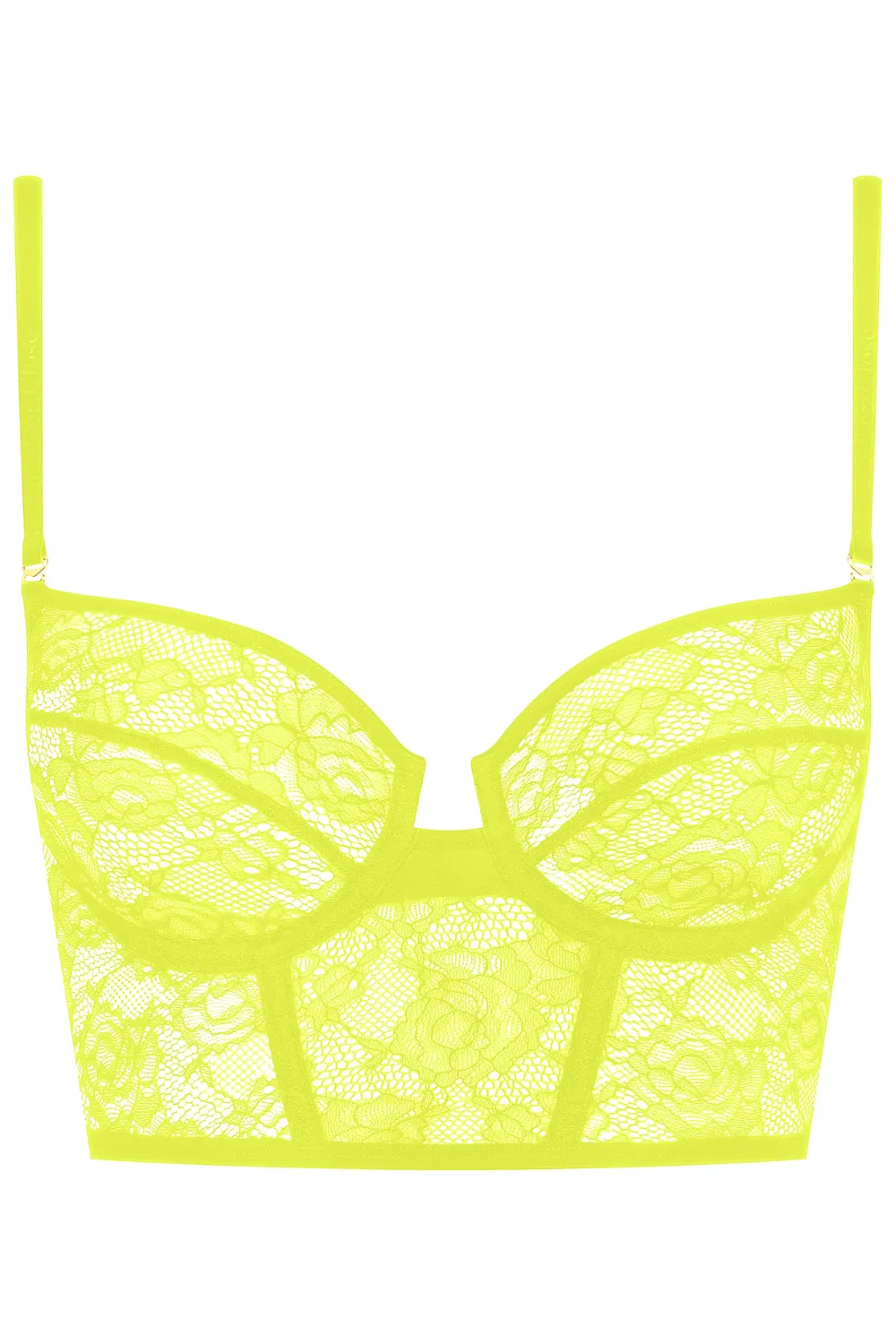 Flashback Lace Bustier Yellow