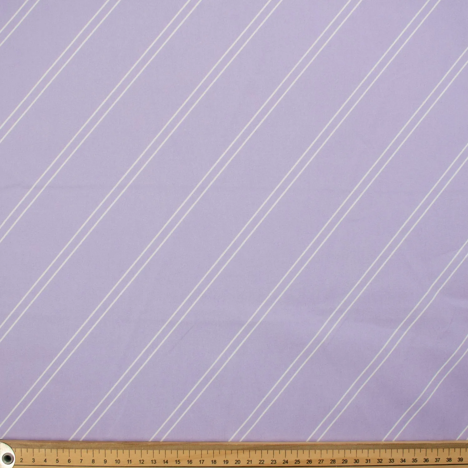 Japanese Printed Cotton Design-47 White Stripes on Lilac Purple