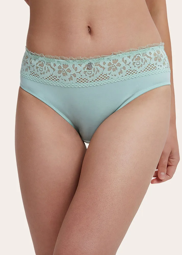 JENNY Lace Superfine Fabric Cute Ruffle Brief Panties