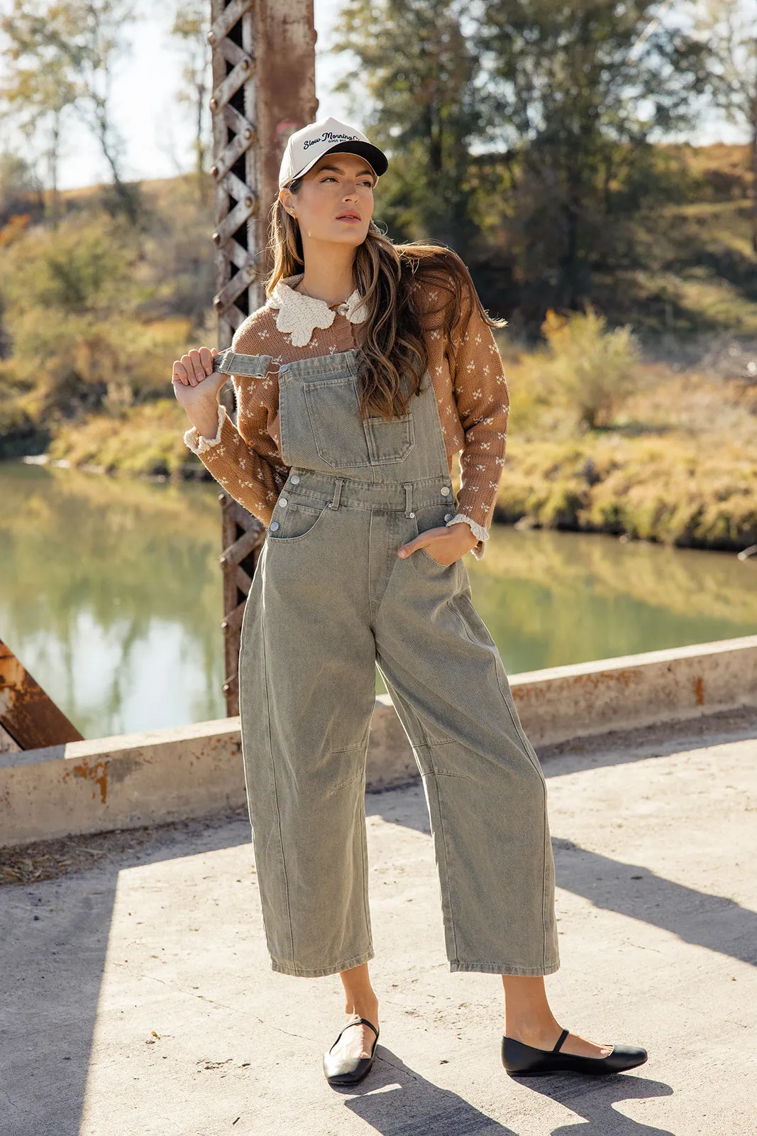 Knox Washed Barrel Overalls