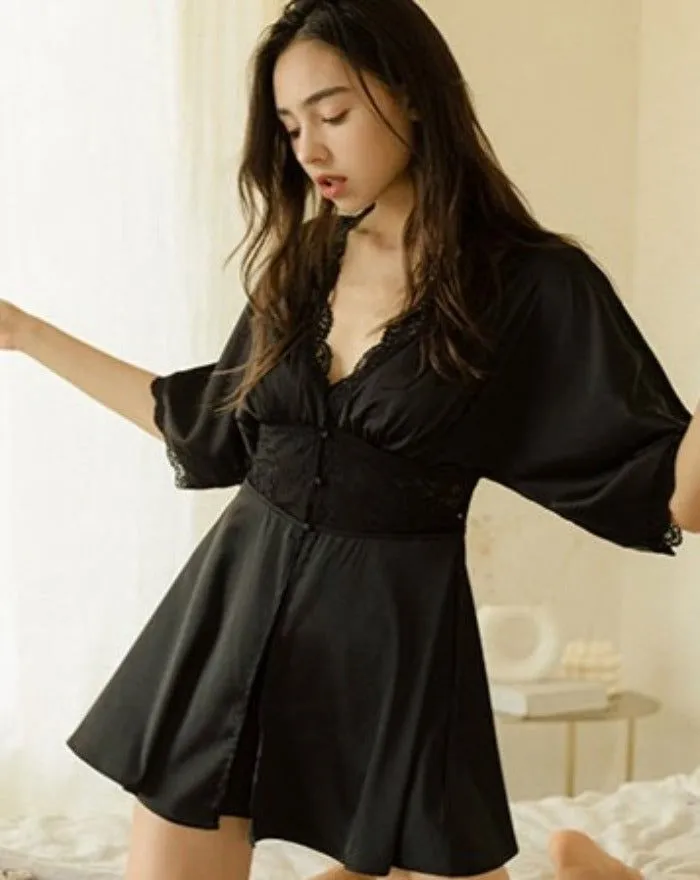 Lace V-Shape Robe