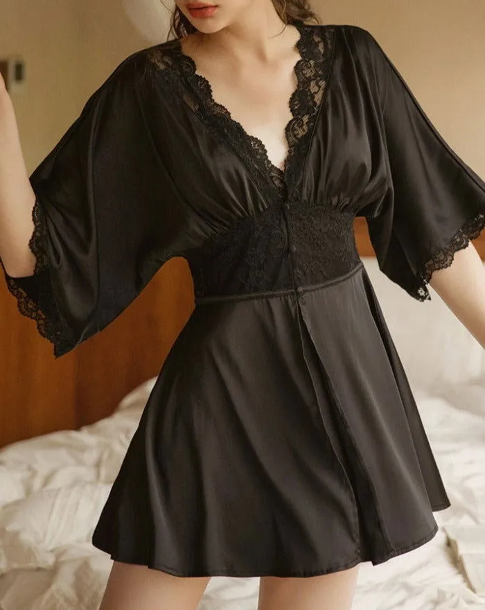 Lace V-Shape Robe