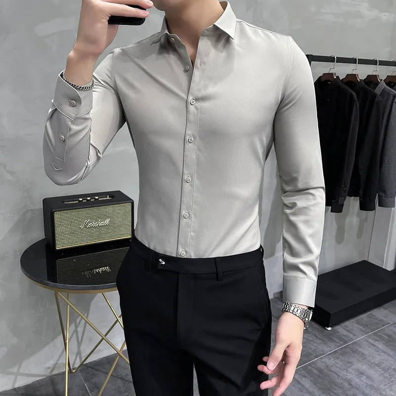 LMS Solid Dress Shirts