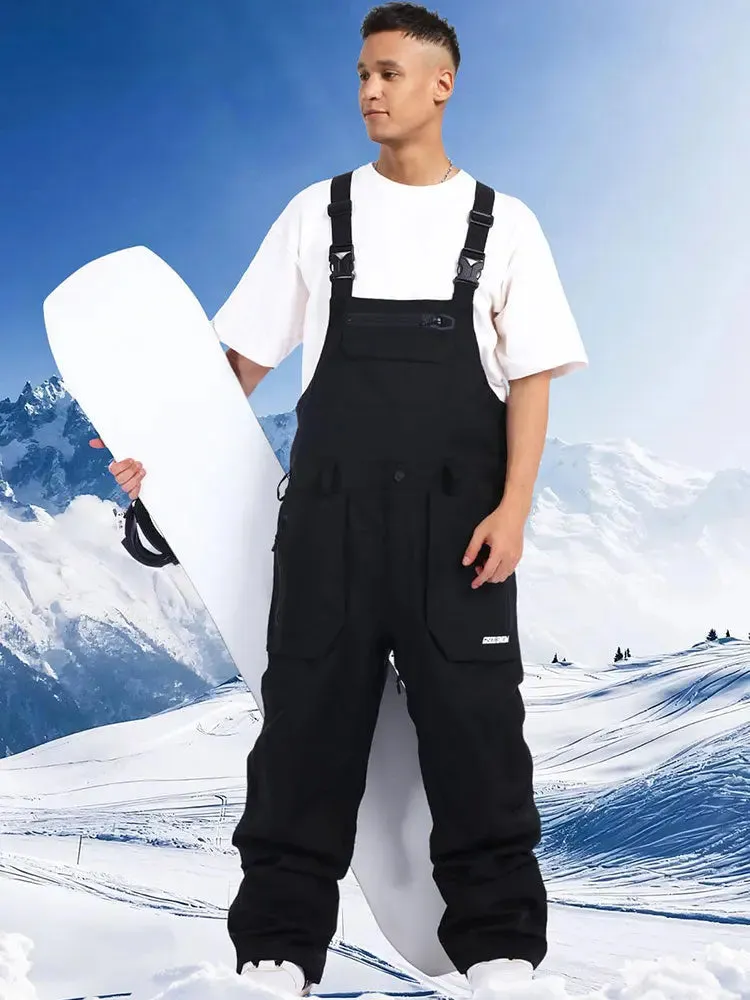 Men Ski Bibs Snowboard Pants Snow Bibs Overalls