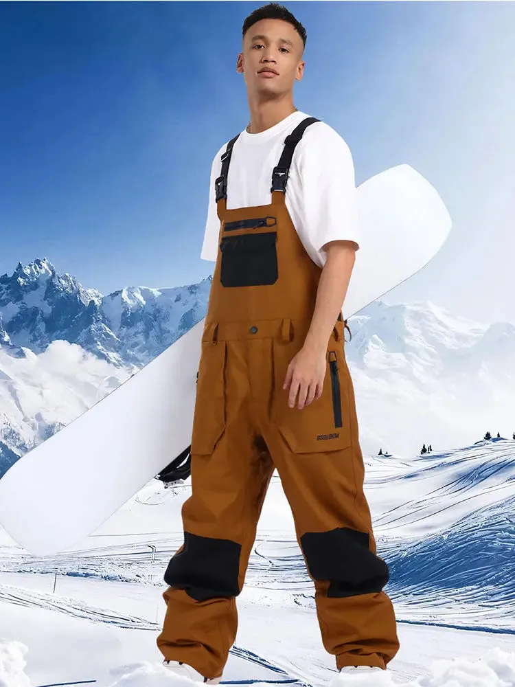 Men Ski Bibs Snowboard Pants Snow Bibs Overalls