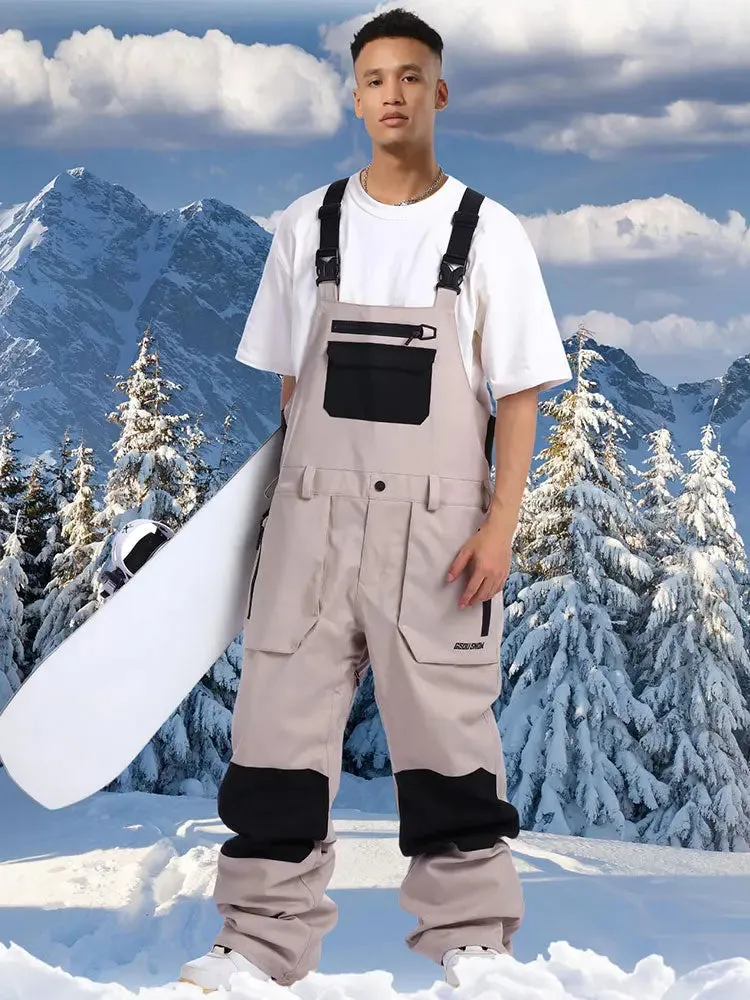 Men Ski Bibs Snowboard Pants Snow Bibs Overalls