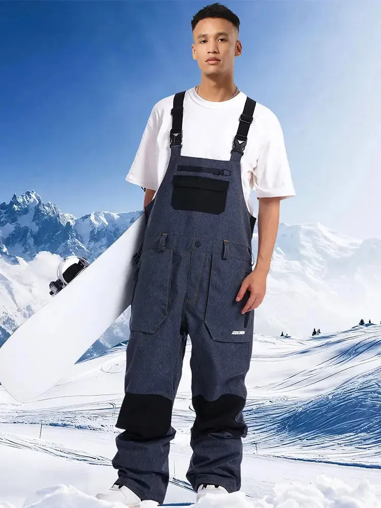 Men Ski Bibs Snowboard Pants Snow Bibs Overalls