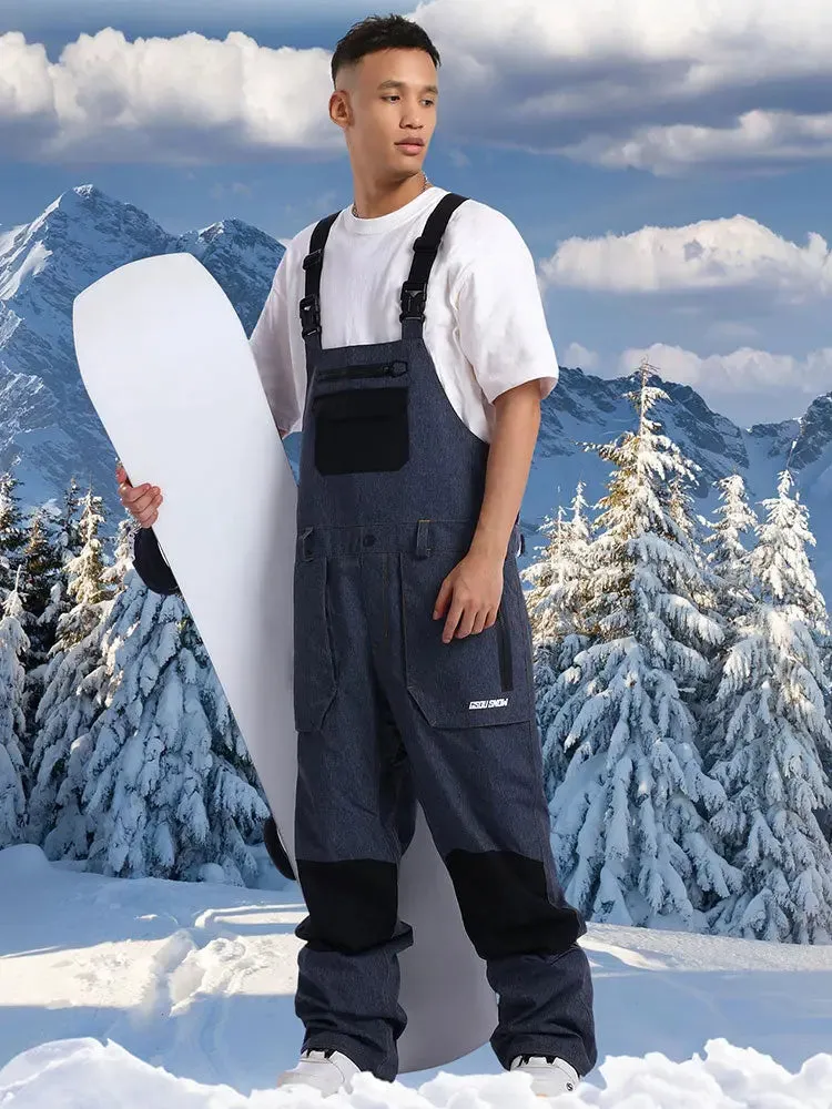 Men Ski Bibs Snowboard Pants Snow Bibs Overalls