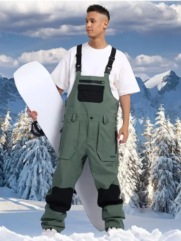 Men Ski Bibs Snowboard Pants Snow Bibs Overalls