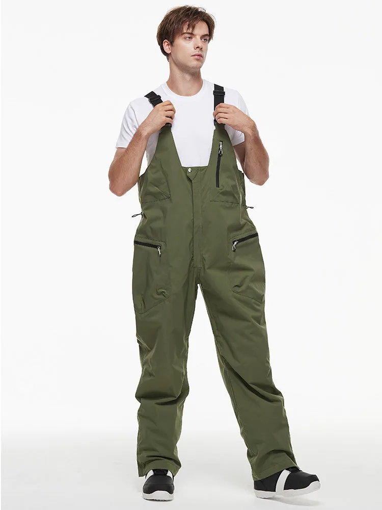 Men's Backcountry Mountain Chill Waterproof Cargo Snow Bib Overalls