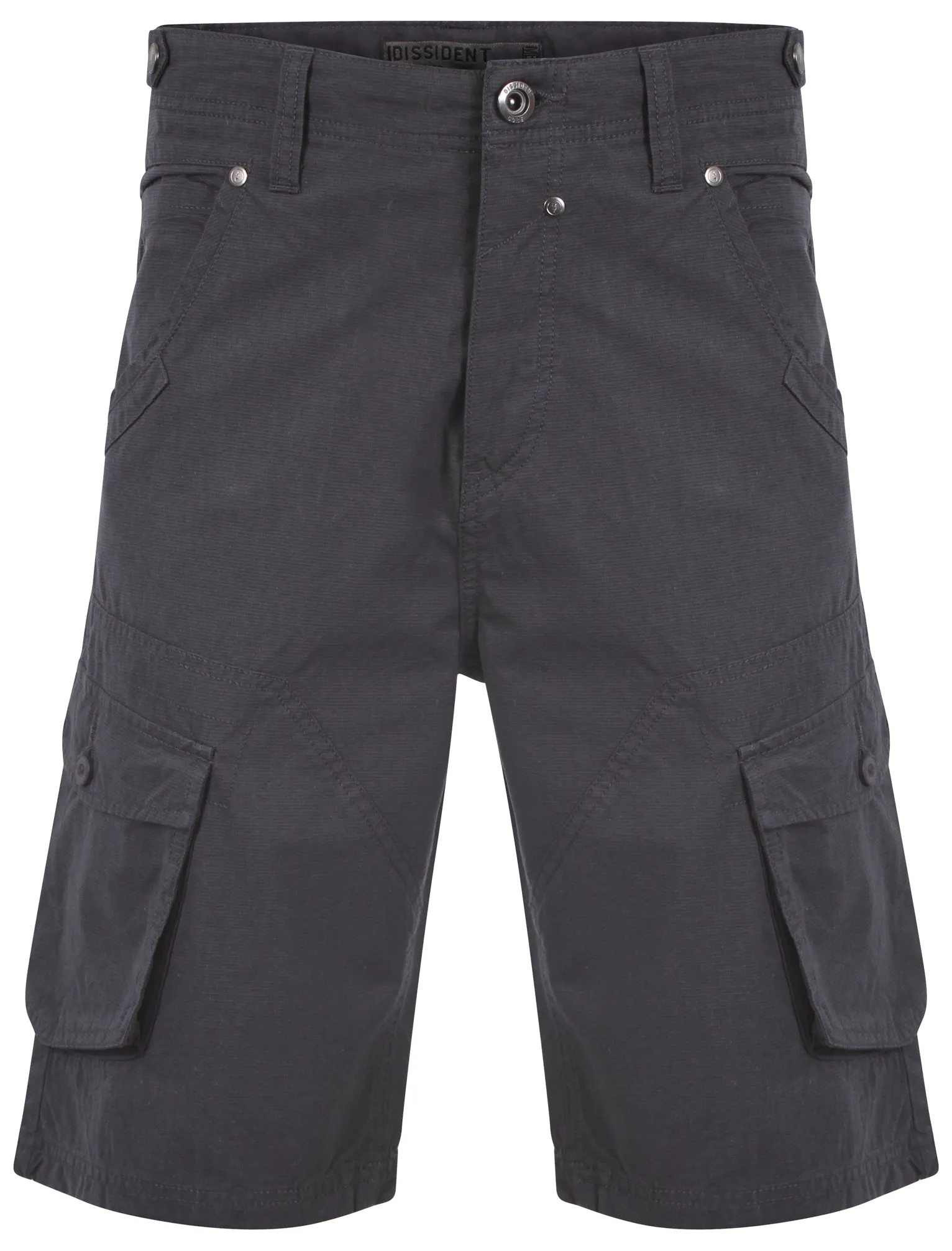 Men's  pockets to leg blue cargo shorts - Dissident