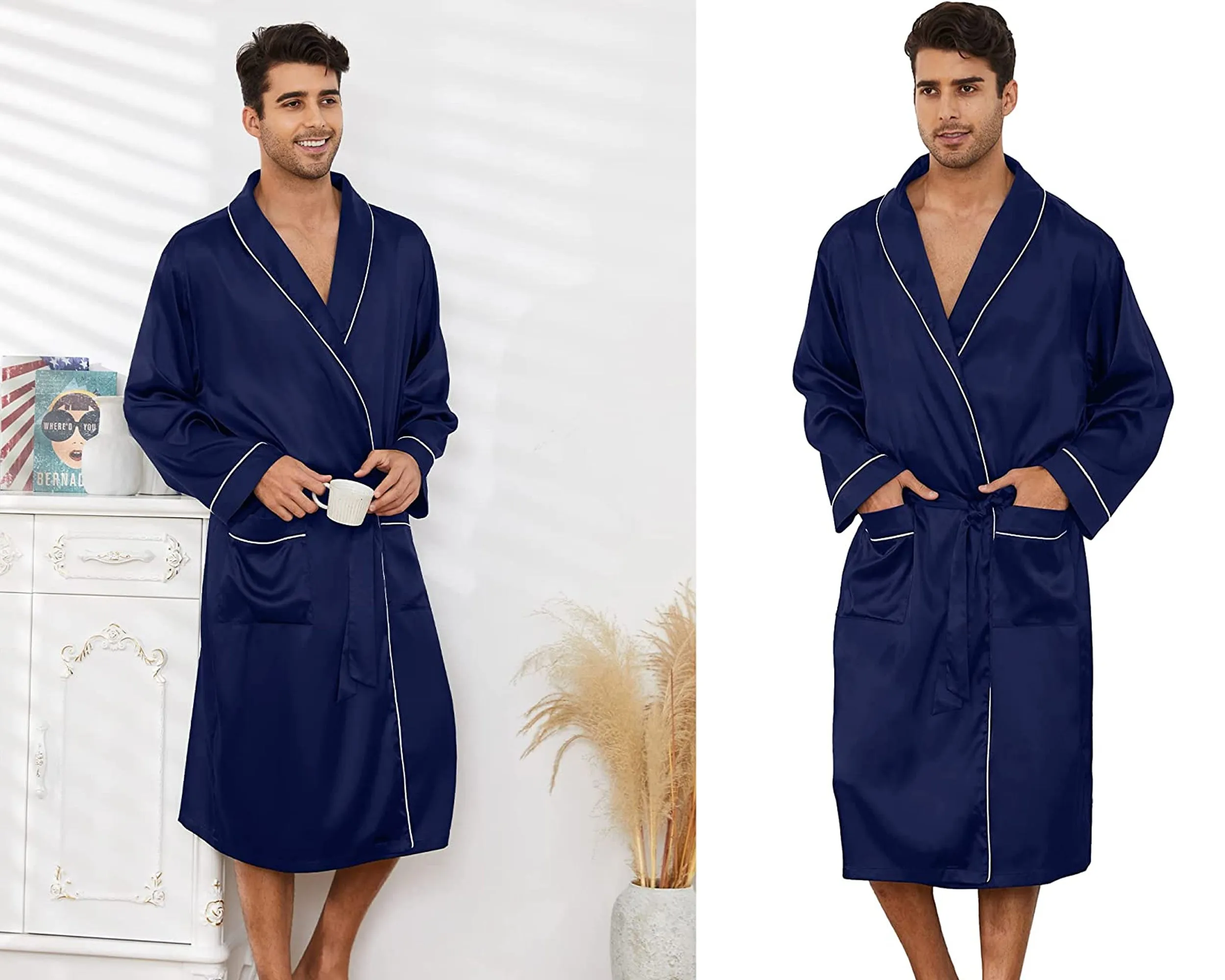 Mens Satin Robe