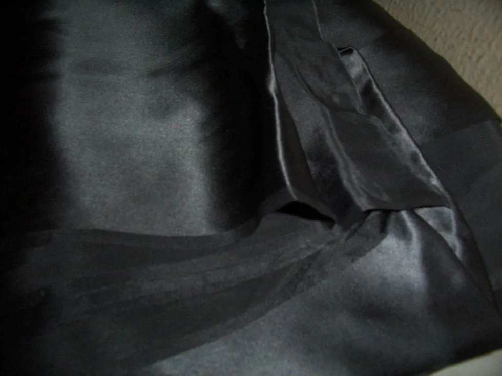 midnight grey silk satin 44&quot;