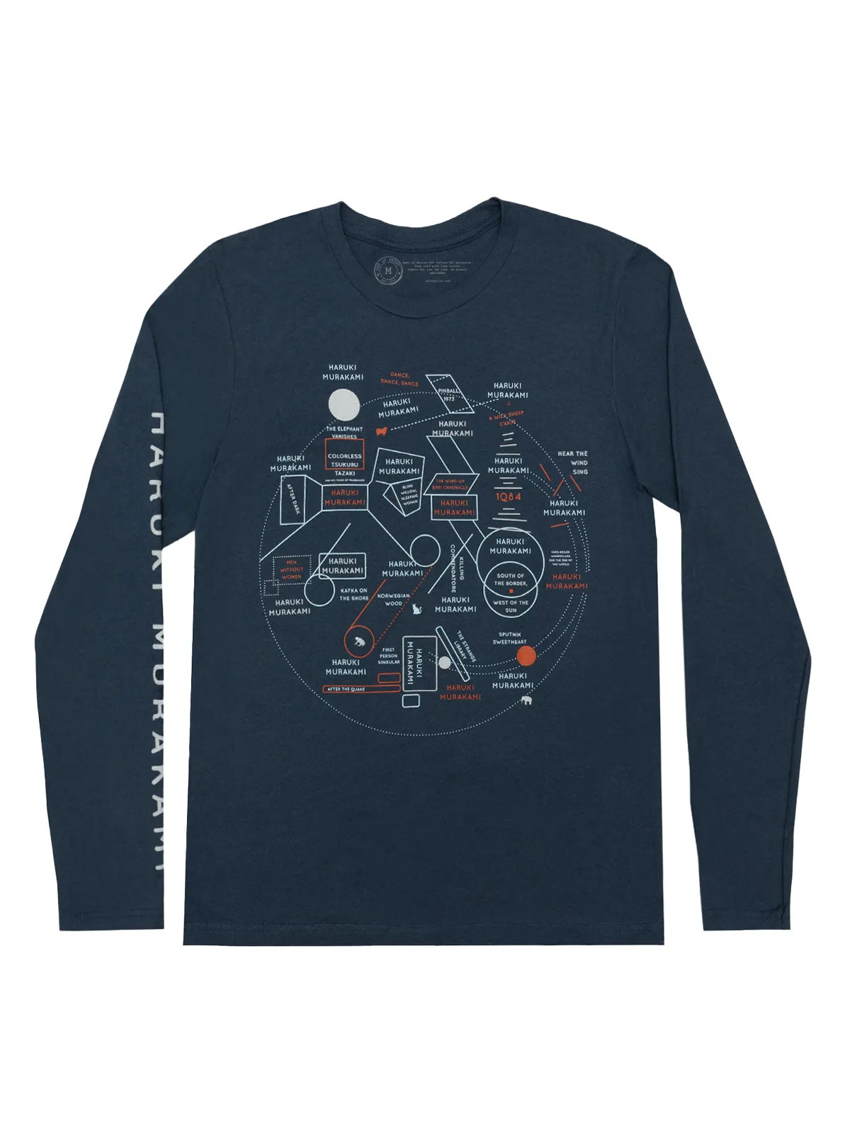 Murakami Novels Map Unisex Long Sleeve