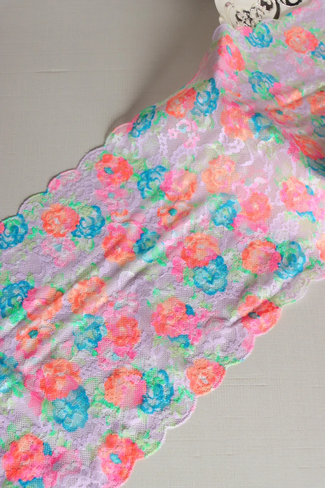 Neon Buds 9" Wide Stretch Lace