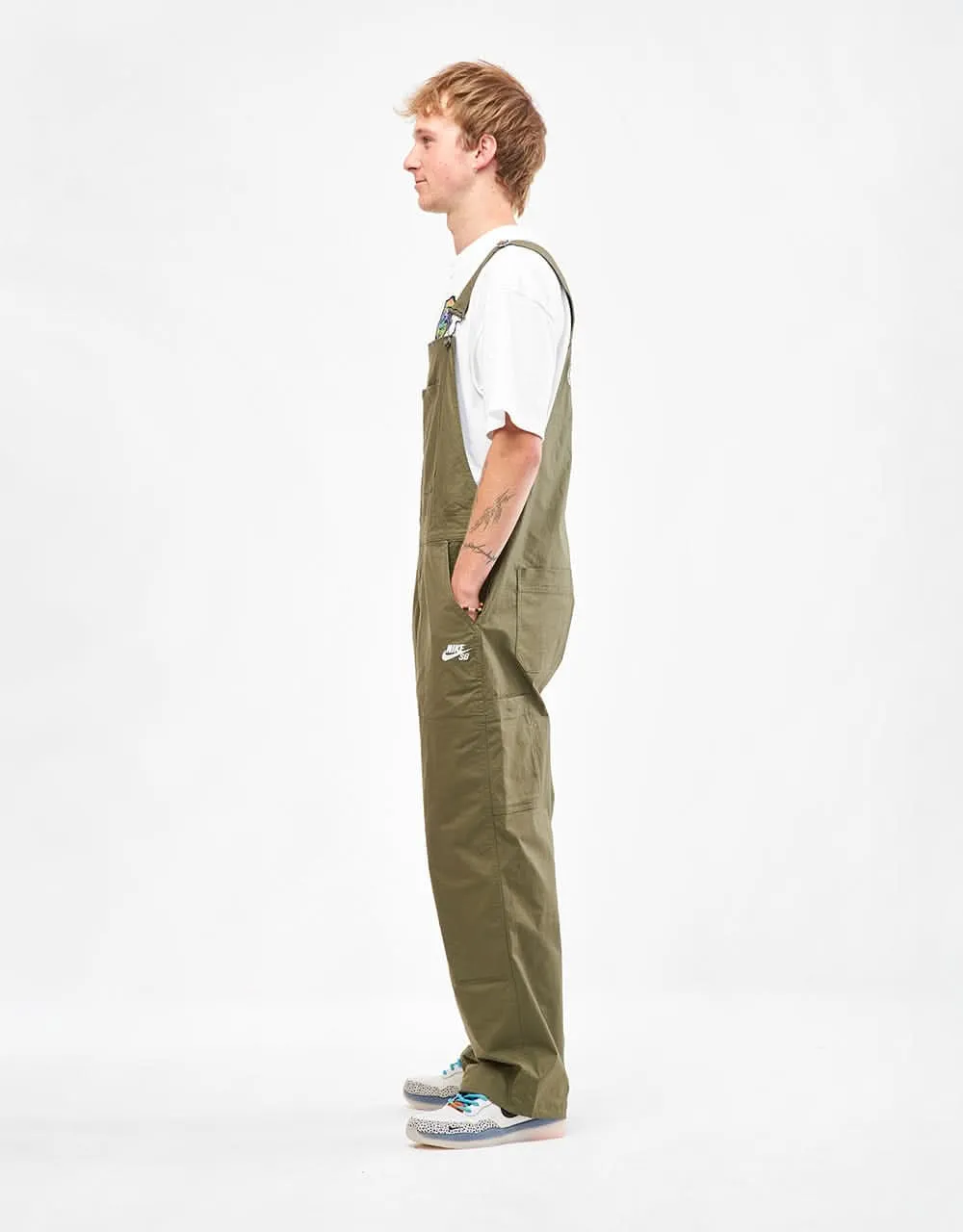 Nike SB Skate Overalls - Medium Olive/White