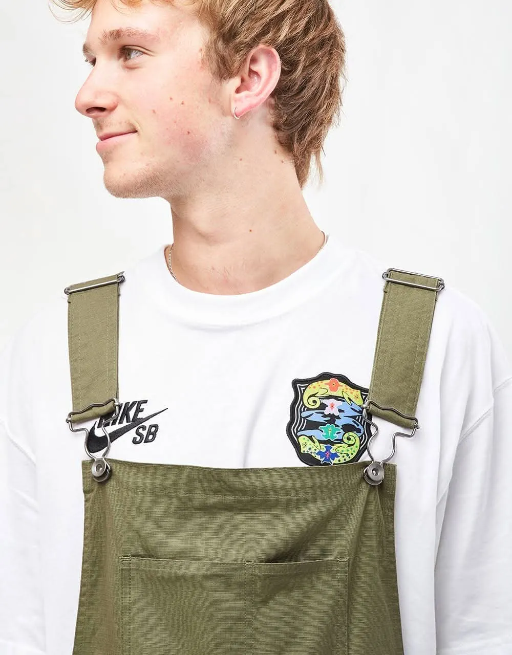 Nike SB Skate Overalls - Medium Olive/White