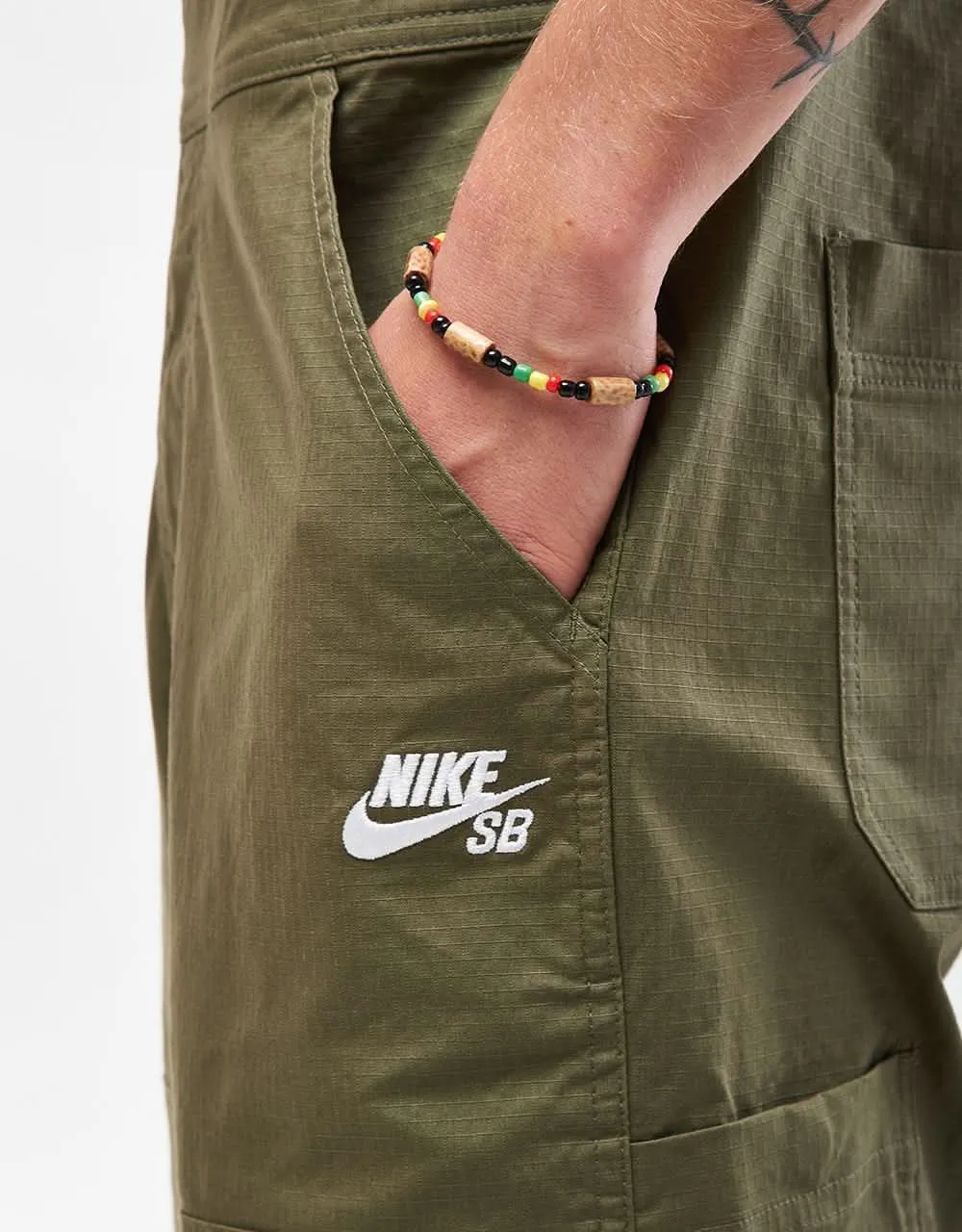 Nike SB Skate Overalls - Medium Olive/White