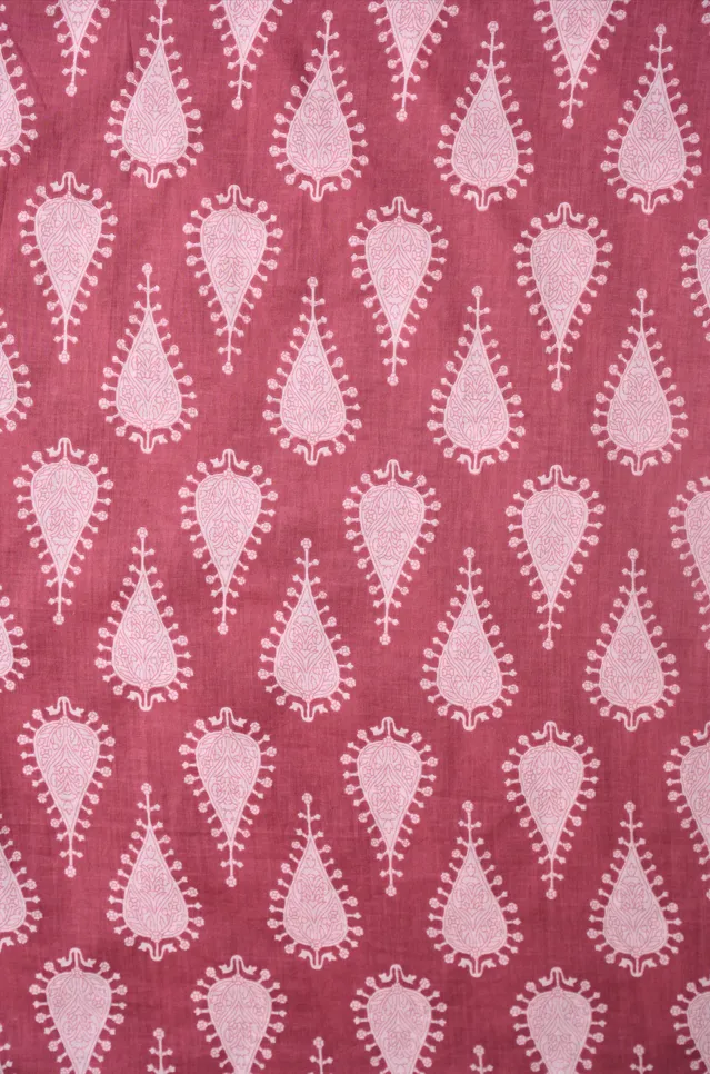 Pastel Pink Butta Printed Summer Pure Cotton Fabric